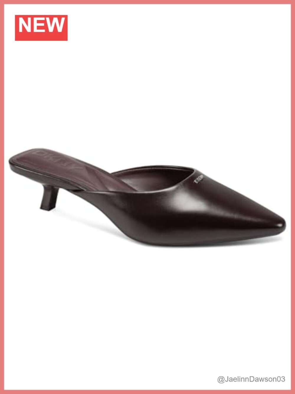 Women's Kitten Heel Mule Pump - Pull-On Rubber Sole